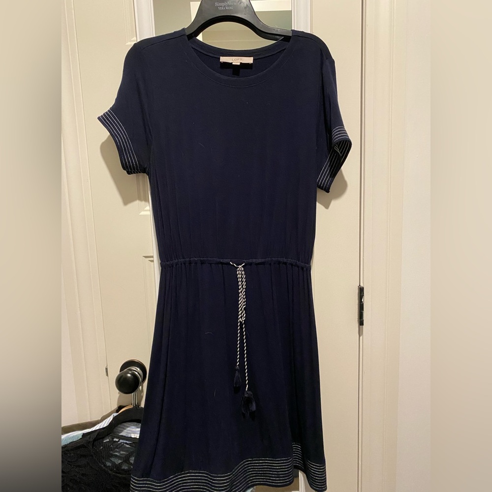 Navy blue loft dress.